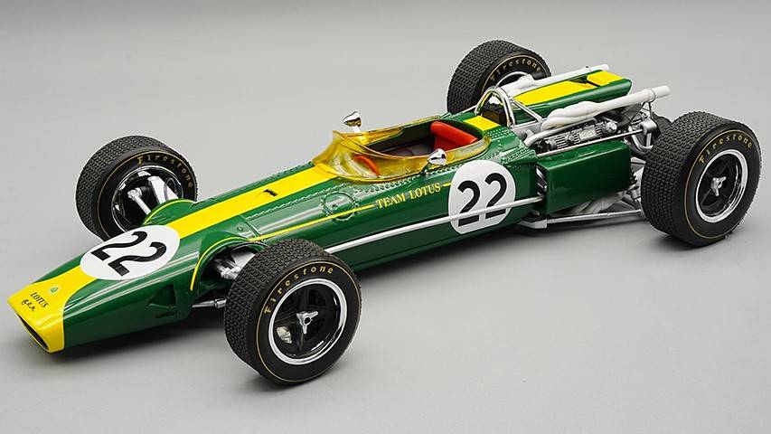 SCALE MODEL COMPATIBLE WITH LOTUS 43 SCUDERIA LOTUS TEAM MONZA GP ITALY 1966 JIM CLARK 1:18 TECNOMODEL TMD18188E