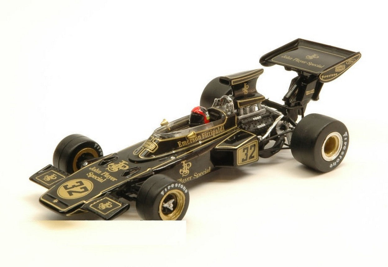 MODELLINO IN SCALA COMPATIBILE CON LOTUS 72D EMERSON FITTIPALDI 1972 N.32 WINNER BELGIUM GP 1:43 QUARTZO QZ27851