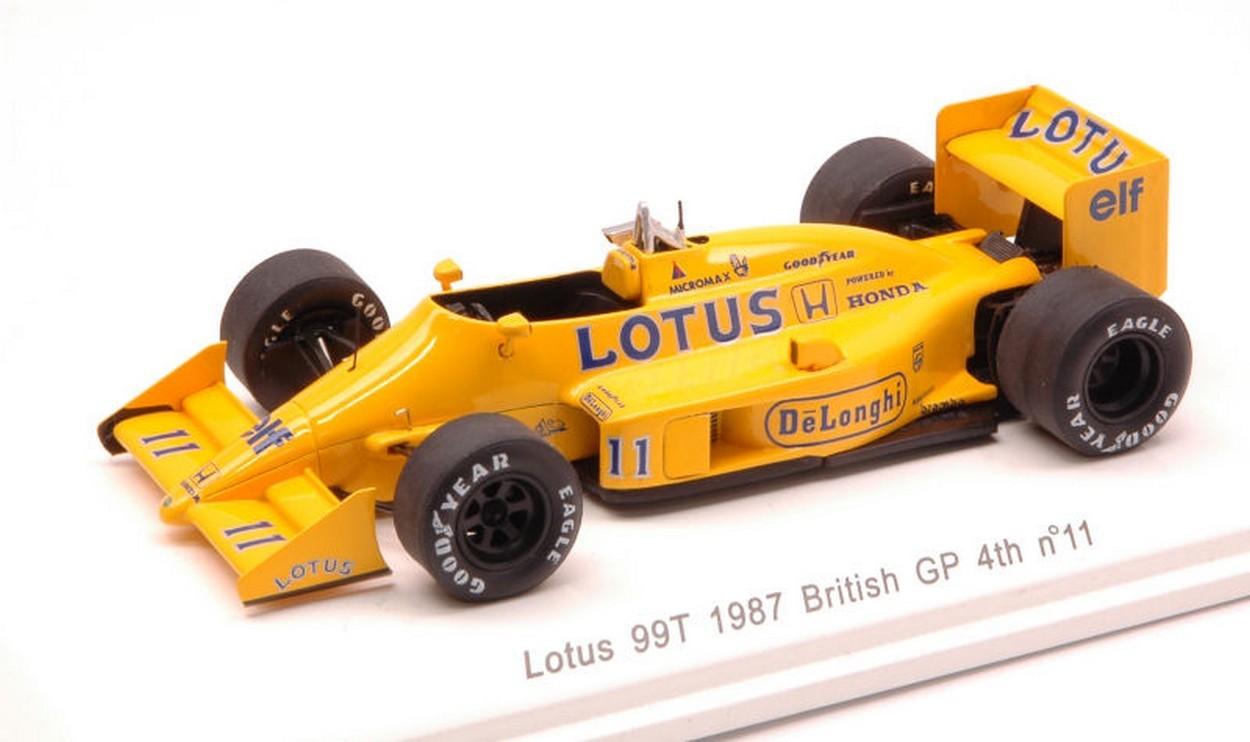 MODELLINO IN SCALA COMPATIBILE CON LOTUS 99T S.NAKAJIMA 1987 N.11 4th GR.BRITAIN GP W/DECALS 1:43 REVE COLLECTION REVE70182