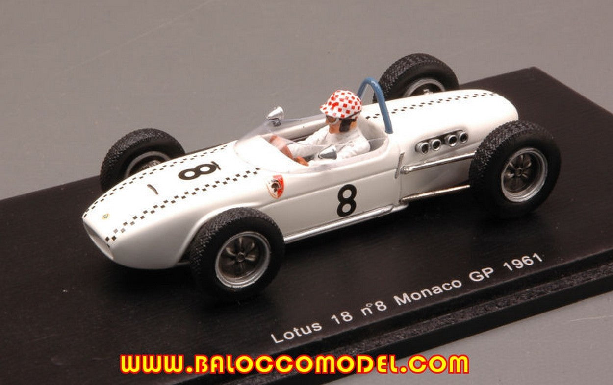 MODELLINO IN SCALA COMPATIBILE CON LOTUS M.MAY 1961 N.8 MONACO GP 1:43 SPARK MODEL S1828