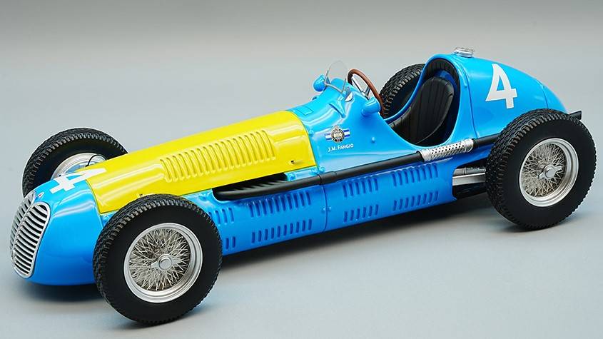 SCALE MODEL COMPATIBLE WITH MASERATI 4 CLT WINNER PAU GP 1949 JUAN MANUEL FANGIO 1:18 TECNOMODEL TMD18181C
