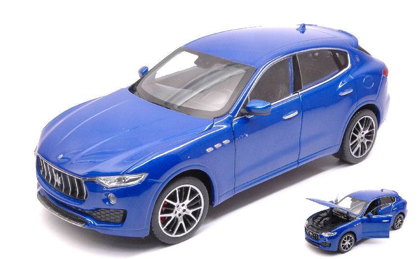 SCALE MODEL COMPATIBLE WITH MASERATI LEVANTE 2016 BLUE 1:24-27 WELLY WE24078BL