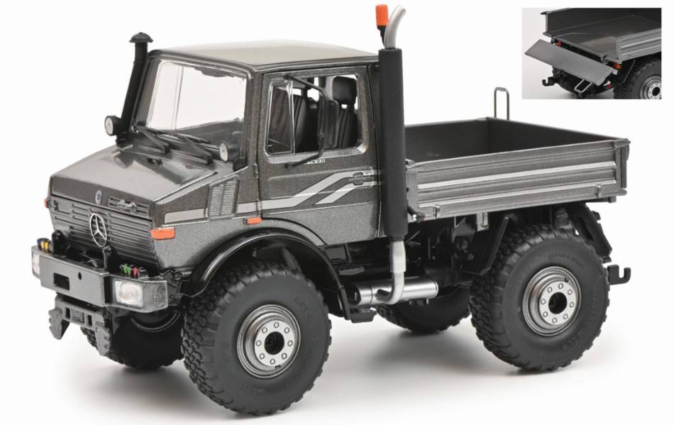MODELLINO IN SCALA COMPATIBILE CON MB UNIMOG U1600 1996 GREY 1:32 SCHUCO SH450775300