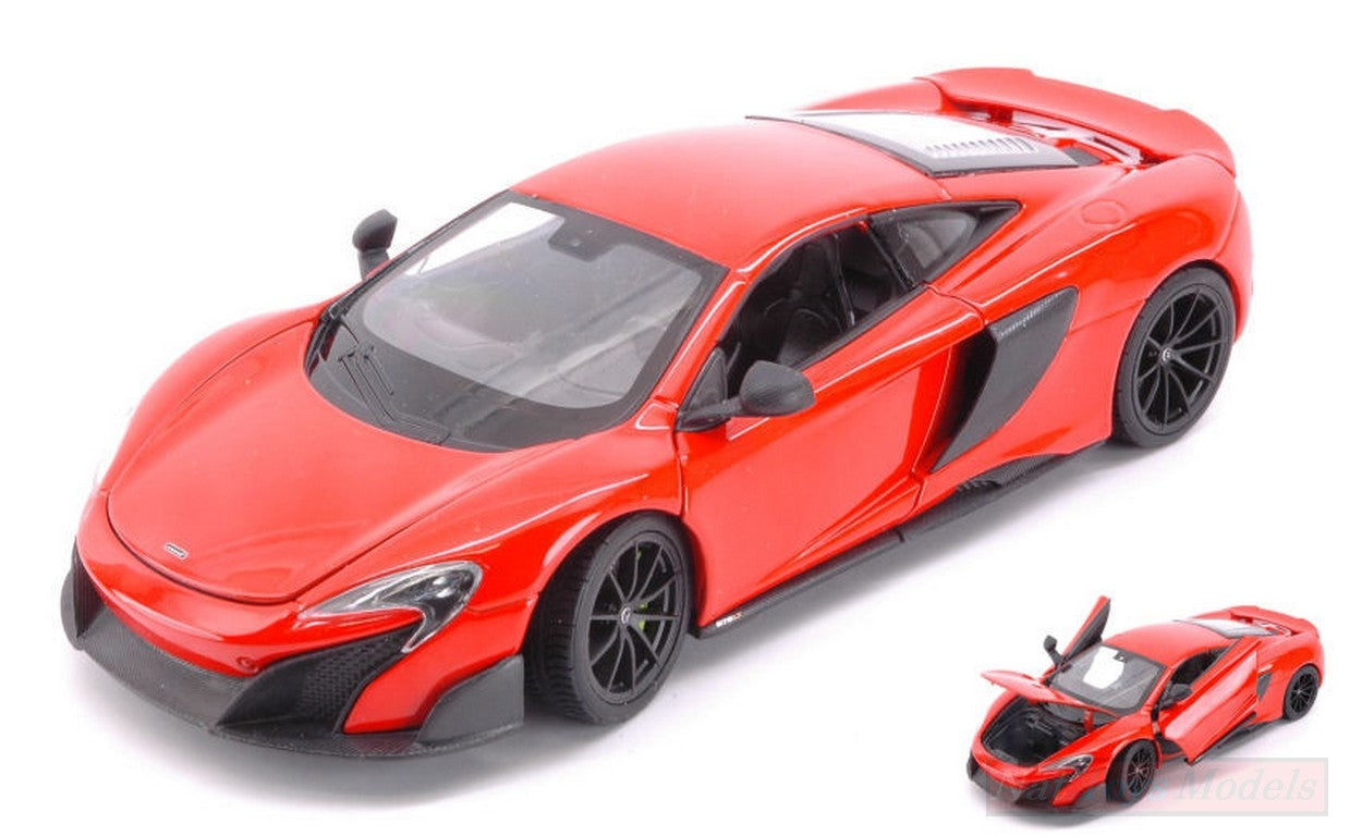 SCALE MODEL COMPATIBLE WITH MC LAren 675 lt 2017 ORANGE 1:24 WELLY WE24089R