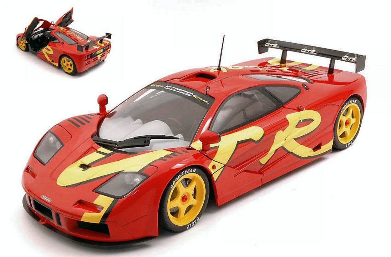 SCALE MODEL COMPATIBLE WITH MC LAren F1 GTR SHORT TAIL 1996 RED/YELLOW 1:18 SOLID SL1804102
