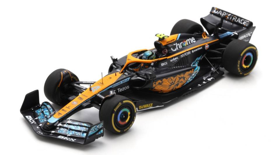 SCALE MODEL COMPATIBLE WITH MC LAren LANDO NORRIS 2022 N.4 6th ABU DHABI GP 1:43 SPARK MODEL S8554