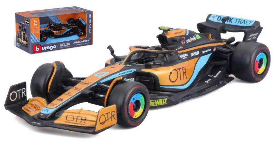 SCALE MODEL COMPATIBLE WITH MC LAren MCL 36 N.4 LANDO NORRIS 2022 1:43 BURAGO BU38063N