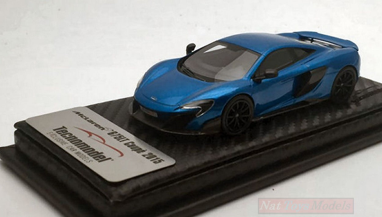 SCALE MODEL COMPATIBLE WITH MCLAREN 675 LT CERULEAN BLUE 2016 1:43 TECNOMODEL TMD43EX01E