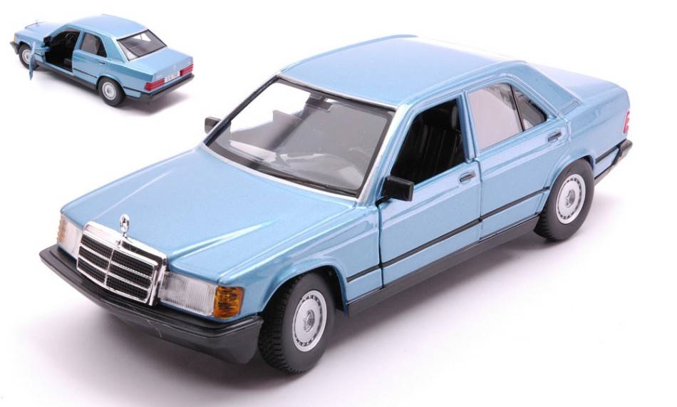 SCALE MODEL COMPATIBLE WITH MERCEDES 190E 1987 BLUE 1:24 BURAGO BU21103B