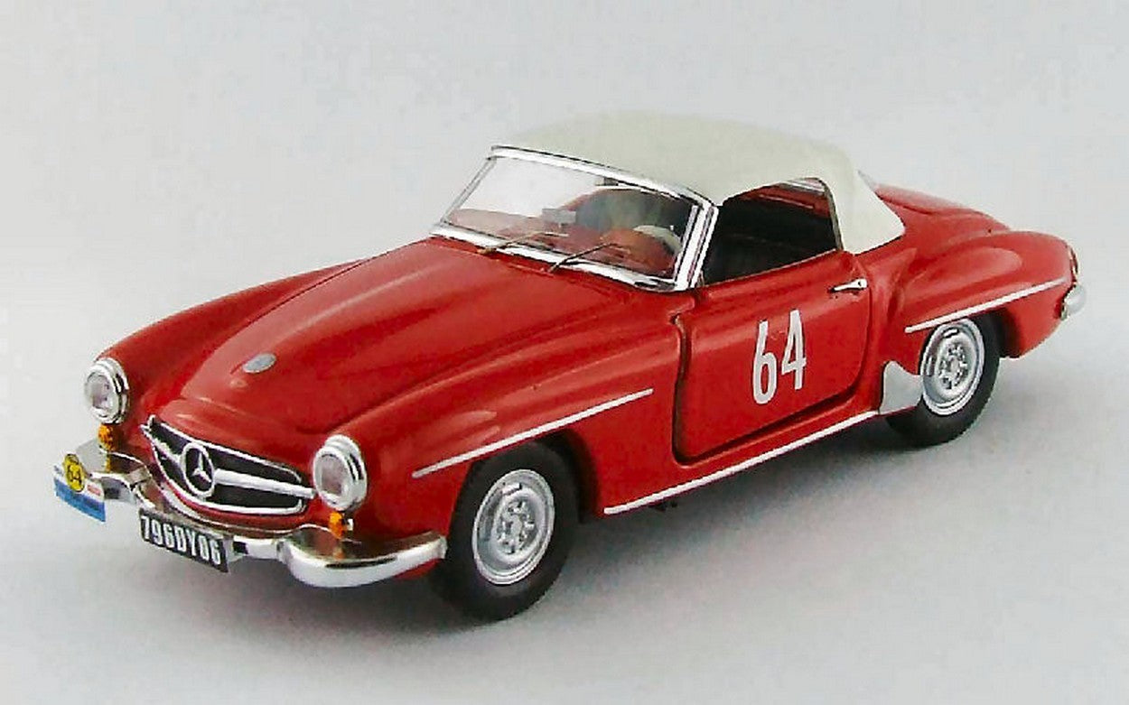 MODELLINO IN SCALA COMPATIBILE CON MERCEDES 190SL N.64 TOUR DE FRANCE 1956 CAPDEVILLE-LAUDLE 1:43 RIO RI4425