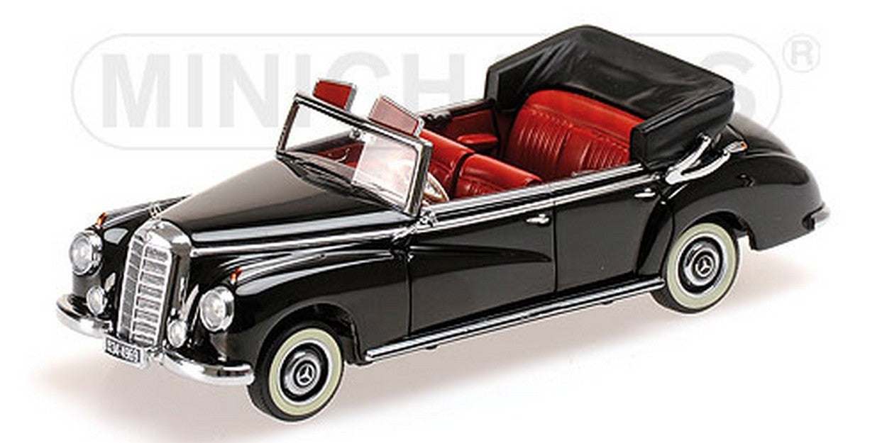 MODELLINO IN SCALA COMPATIBILE CON MERCEDES 300 CABRIO W186 1952 BLACK 1:43 MINICHAMPS PM437032130