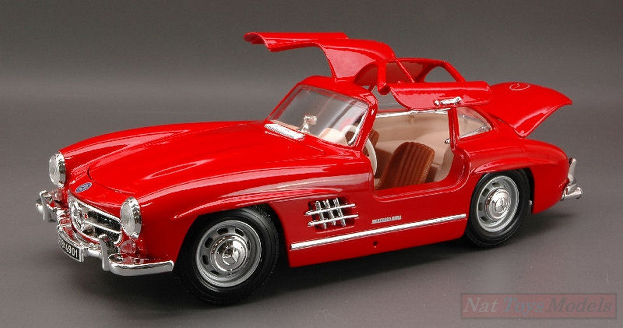 SCALE MODEL COMPATIBLE WITH MERCEDES 300 SL 1954 RED 1:24 BURAGO BU22023R