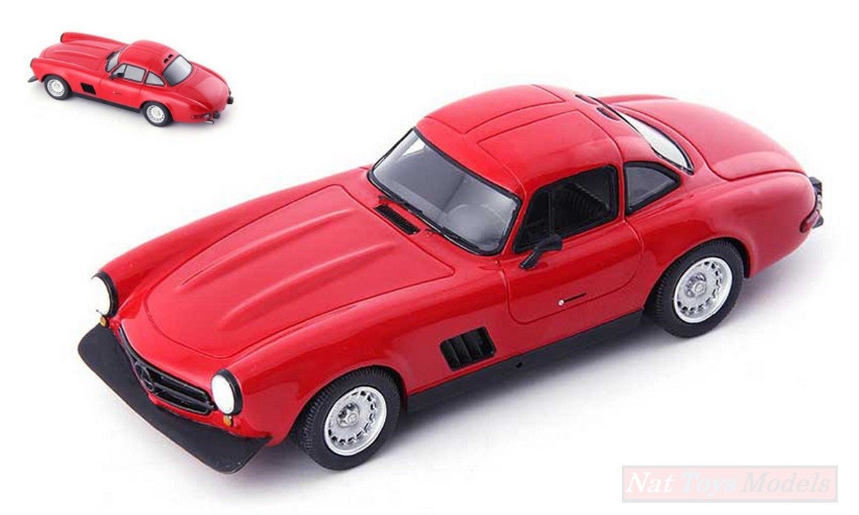 SCALE MODEL COMPATIBLE WITH MERCEDES 300 SL GULLWING AMG 1974 RED 1:43 AUTOCULT ATC90060