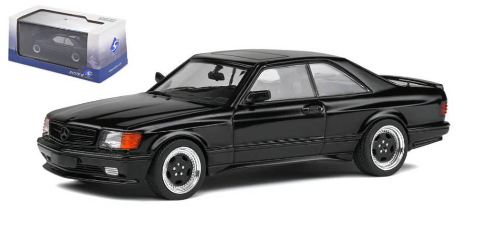 MODELLINO IN SCALA COMPATIBILE CON MERCEDES 560 SEC AMG 1990 WIDE BODY BLACK UNI 1:43 SOLIDO SL4310901