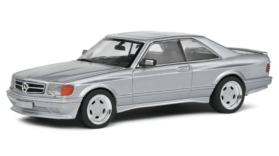 MODELLINO IN SCALA COMPATIBILE CON MERCEDES 560 SEC WIDE BODY 1990 SILVER 1:43 SOLIDO SL4310903