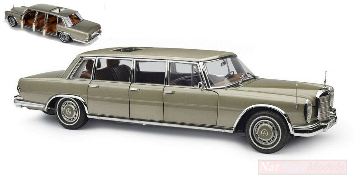 SCALE MODEL COMPATIBLE WITH MERCEDES 600 PULLMAN W100 SILVERGOLD 1:18 CMC CMC204