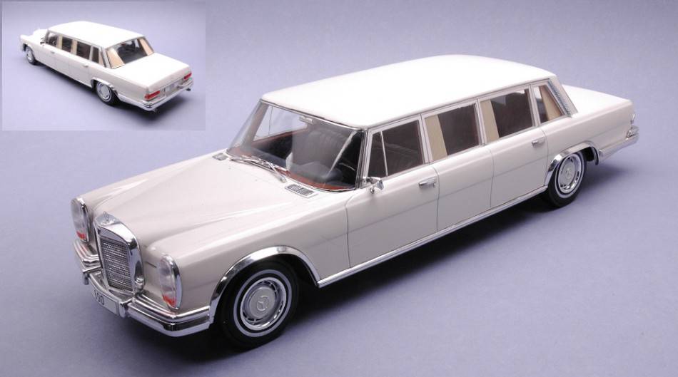 SCALE MODEL COMPATIBLE WITH MERCEDES 600 (W100) 1969 WHITE 1:18 MODELCARGROUP MCG18188