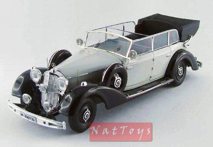 MODELE REDUIT COMPATIBLE AVEC MERCEDES 770 NUREMBERG 1937 GRIS/NOIR 1:43 RIO RI4397
