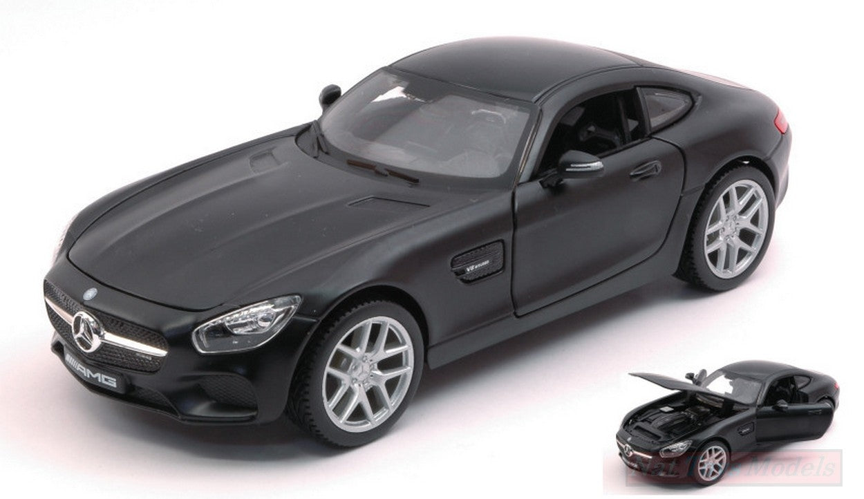 SCALE MODEL COMPATIBLE WITH MERCEDES AMG GT DULL BLACK COLLECTION 1:24 MAISTO MI31134B