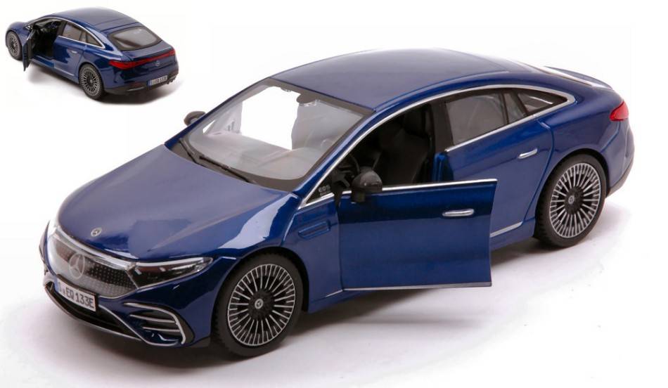 SCALE MODEL COMPATIBLE WITH MERCEDES EQ EQS SEDAN 2022 BLUE 1:24 MAISTO MI32902B