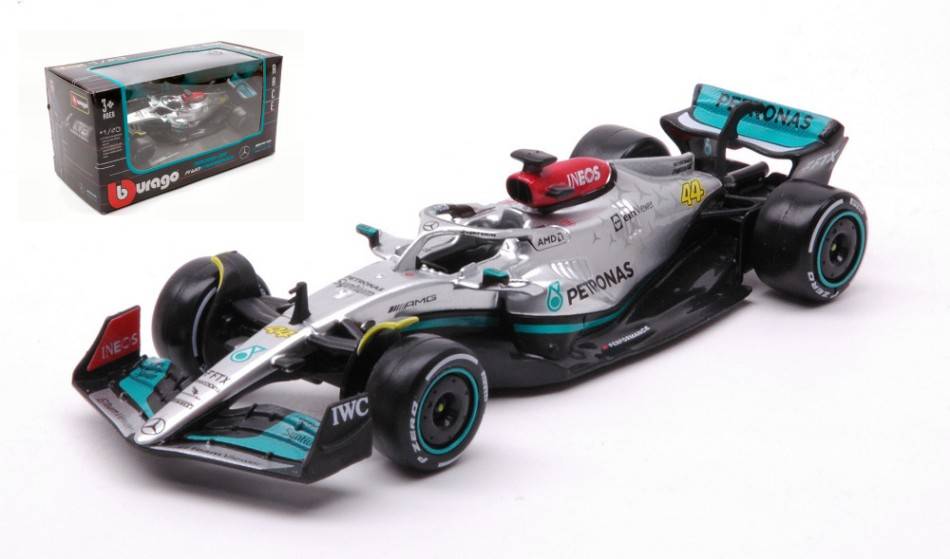 SCALE MODEL COMPATIBLE WITH MERCEDES F1 W13E N.44 2022 LEWIS HAMILTON 1:43 BURAGO BU38065H