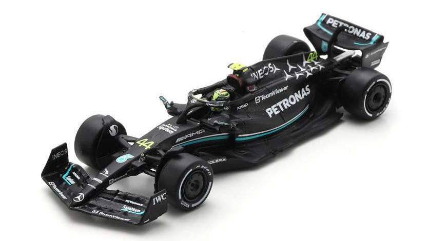 SCALE MODEL COMPATIBLE WITH MERCEDES F1 W14 N.44 LEWIS HAMILTON 2023 1:64 SPARK MODEL Y279