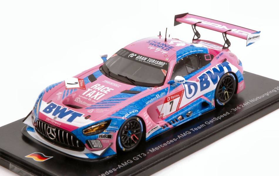 SCALE MODEL COMPATIBLE WITH MERCEDES GT3 N.7 3rd NURBURGRING 2021 GOTZ-JUNCADELLA-MARCIELLO 1:43 SPARK MODEL SG752