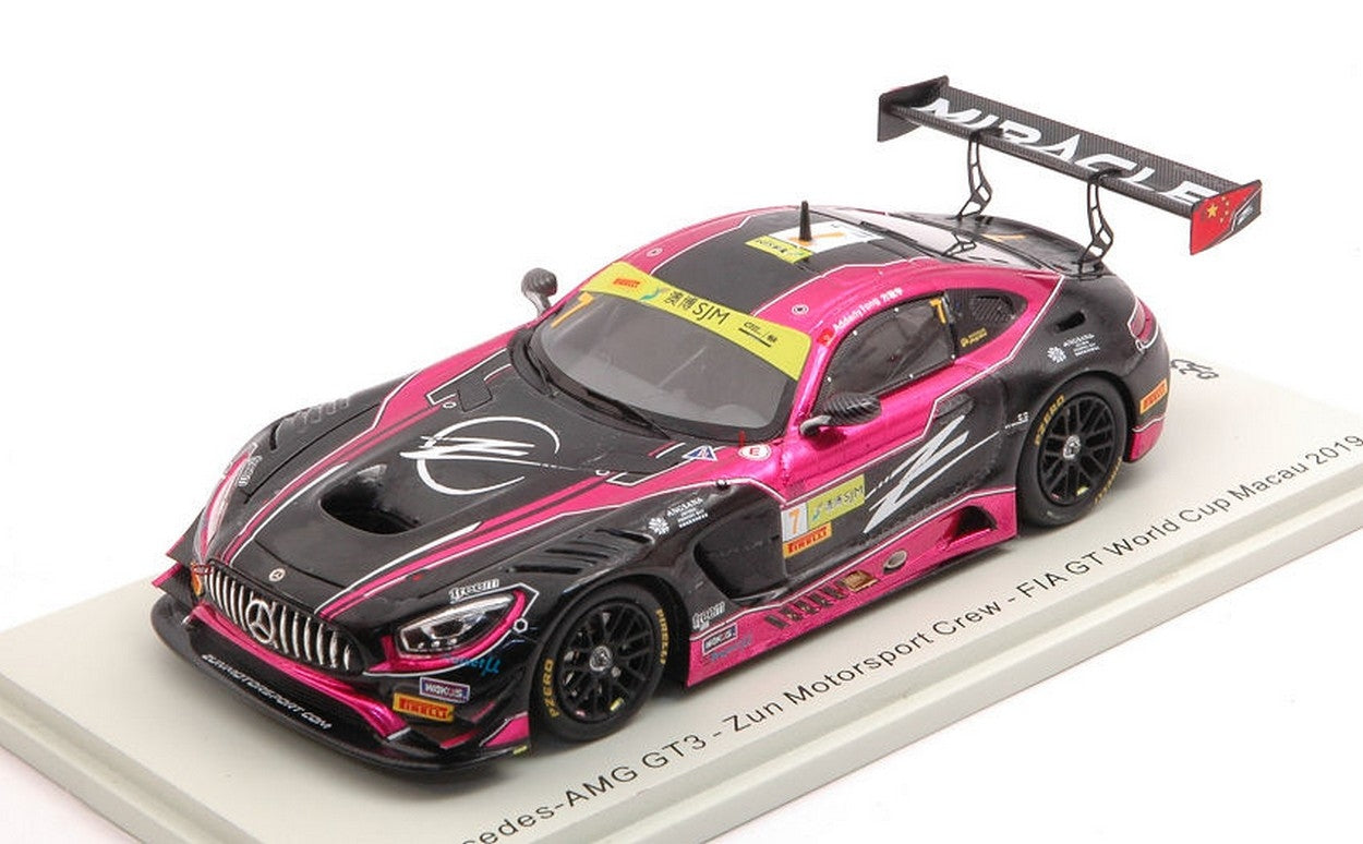 SCALE MODEL COMPATIBLE WITH MERCEDES GT3 N.7 FIA GT WORLD CUP MACAU 2019 A.FONG 1:43 SPARK MODEL SA225