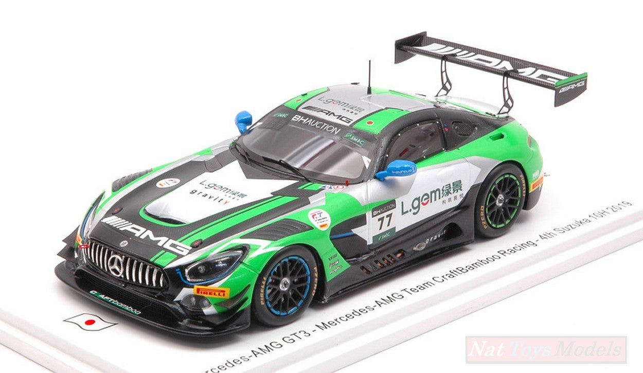 SCALE MODEL COMPATIBLE WITH MERCEDES GT3 N.77 4th 10 H SUZUKA 2019 GOETZ-STOLZ-BUUMAN 1:43 SPARK MODEL SJ086