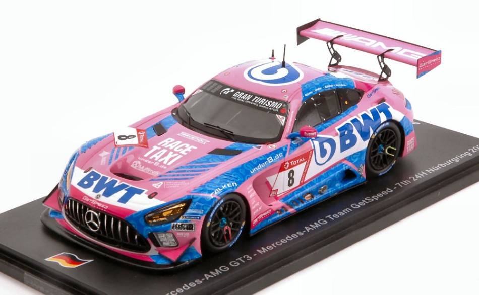 SCALE MODEL COMPATIBLE WITH MERCEDES GT3 N.8 7th 24 H NURBURGRING 2021 GOUNON-SCHILLER-VAXIVIERE 1:43 SPARK MODEL SG756