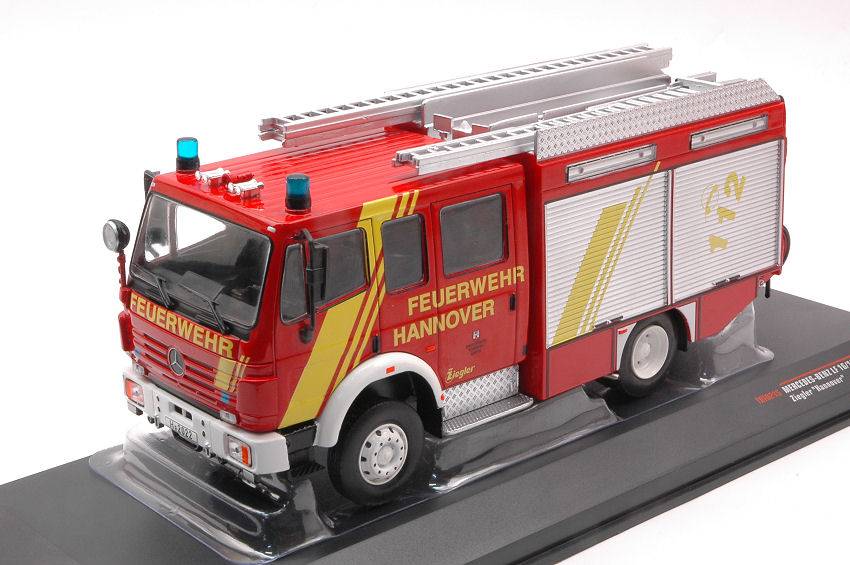 SCALE MODEL COMPATIBLE WITH MERCEDES LF 16/12 ZIEGLER 1995 FEUERWEHR HANNOVER 1:43 IXO MODEL TRF021S