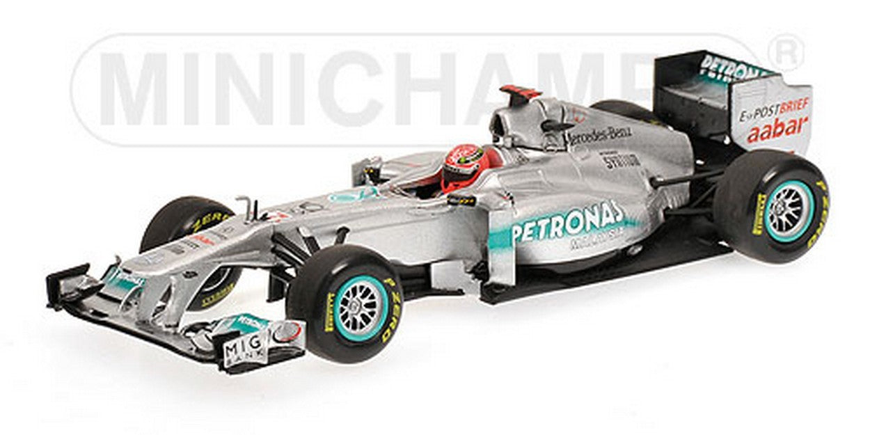 MODELLINO IN SCALA COMPATIBILE CON MERCEDES M.SCHUMACHER 2011 1:43 MINICHAMPS PM410110007