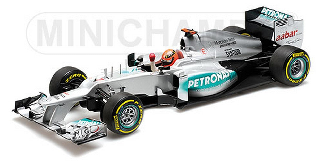 MODÈLE RÉDUIT COMPATIBLE AVEC MERCEDES M.SCHUMACHER 2012 N.7 3ème PLACE GP D'EUROPE 1:18 MINICHAMPS PM110120207