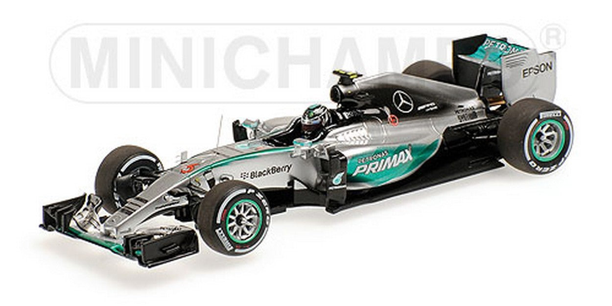 MODELLINO IN SCALA COMPATIBILE CON MERCEDES N.ROSBERG 2015 N.6 3rd MALAYSIAN GP 1:43 MINICHAMPS PM417150006