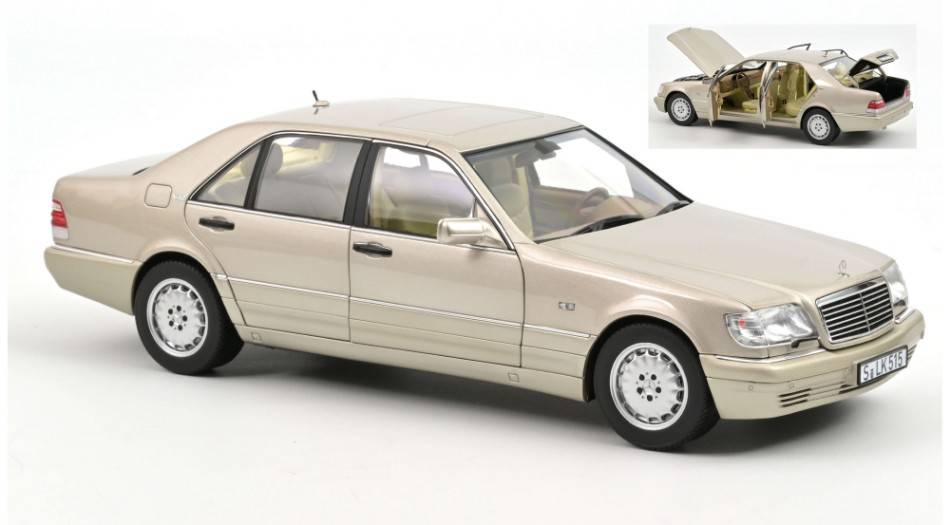 SCALE MODEL COMPATIBLE WITH MERCEDES S600 1997 SILVER 1:18 NOREV NV183723