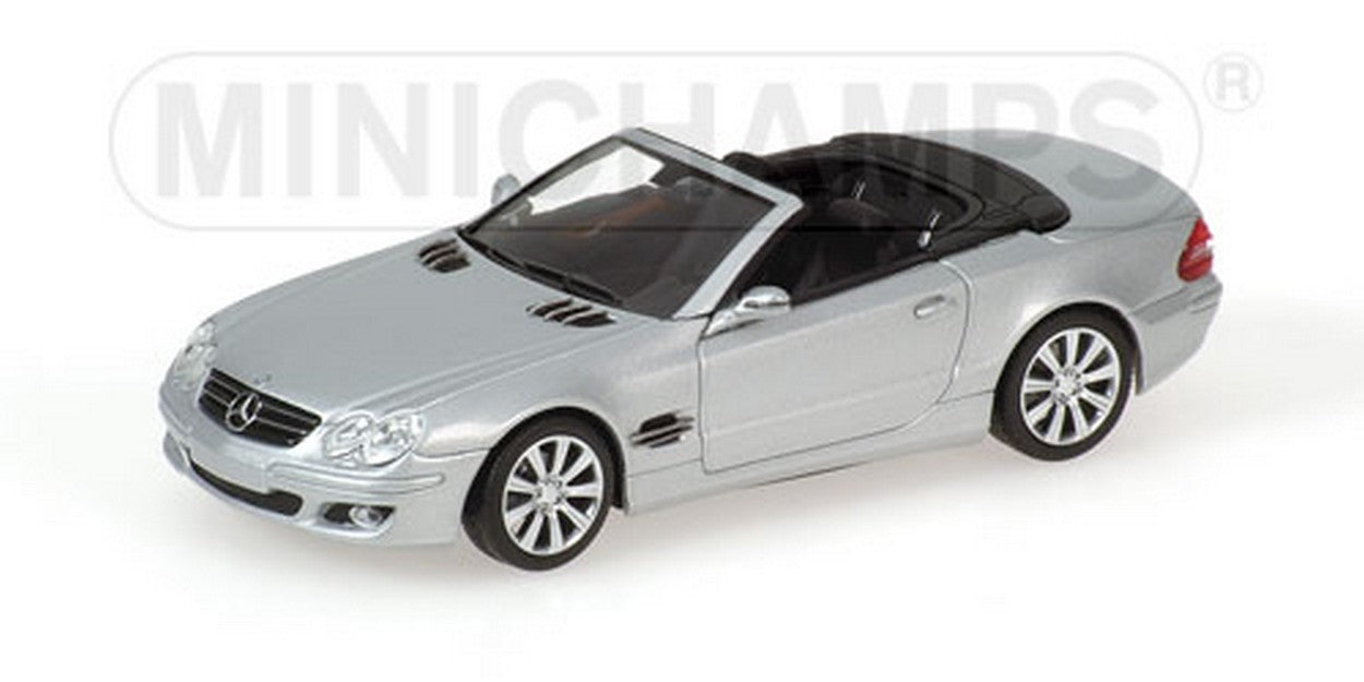 SCALE MODEL COMPATIBLE WITH MERCEDES SL 2005 SILVER 1:43 MINICHAMPS PM400036130
