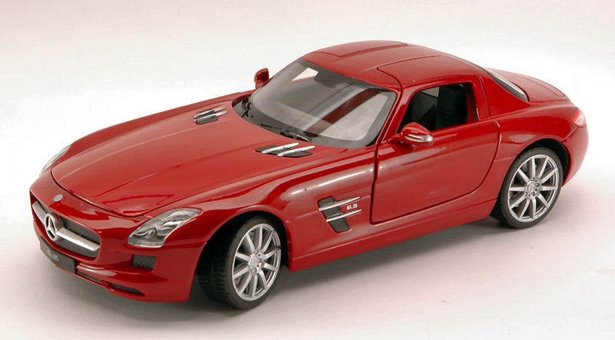 SCALE MODEL COMPATIBLE WITH MERCEDES SLS AMG 2009 RED 1:24 WELLY WE4244
