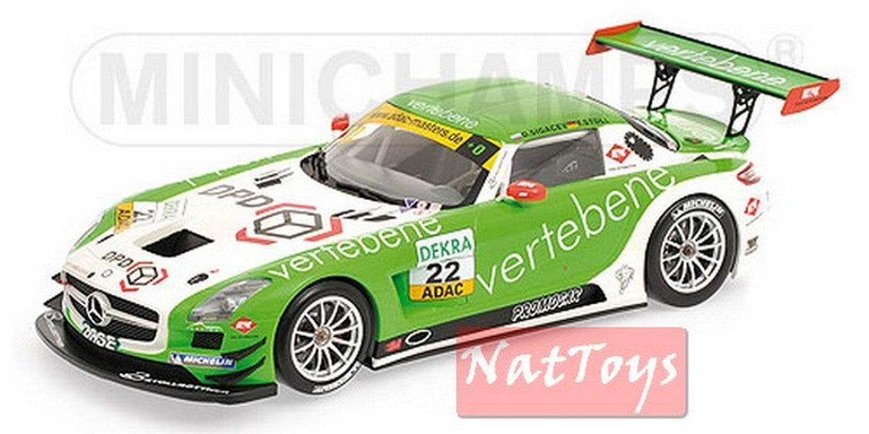 SCALE MODEL COMPATIBLE WITH MERCEDES SLS AMG GT3 N.22 ADAC GT MASTERS 2011 1:18 MINICHAMPS PM151113102