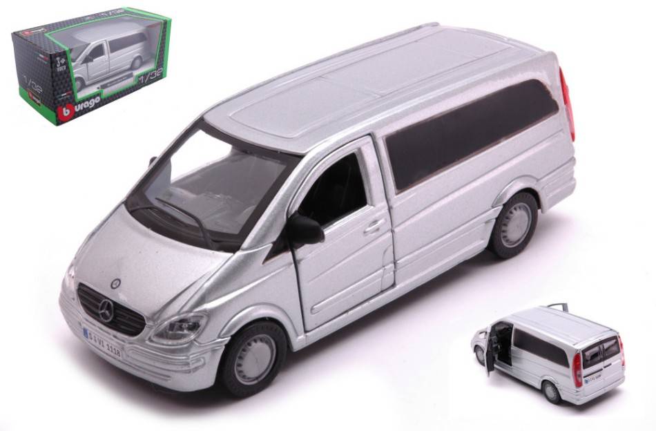 MODELLINO IN SCALA COMPATIBILE CON MERCEDES VITO 2010 SILVER 1:43 BURAGO BU43028Z