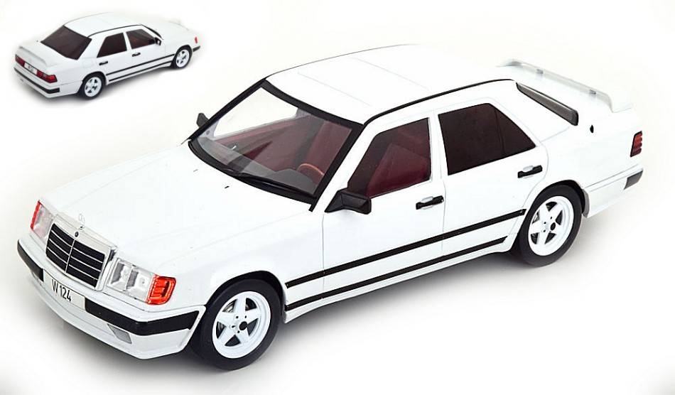 SCALE MODEL COMPATIBLE WITH MERCEDES W124 TUNING 1986 WHITE 1:18 MODELCARGROUP MCG18343