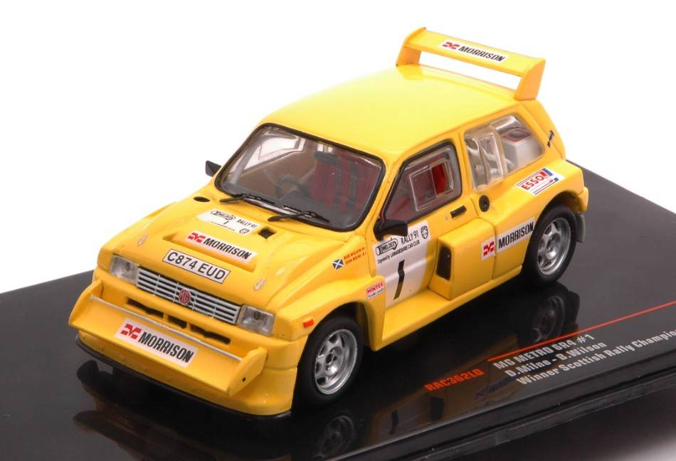 MODELE REDUIT COMPATIBLE AVEC MG METRO 6R4 N.1 WINN.SCOTTISH RALLY CHAMPIONSH.1991 MILNE/WILSON 1:43 IXO MODEL RAC362