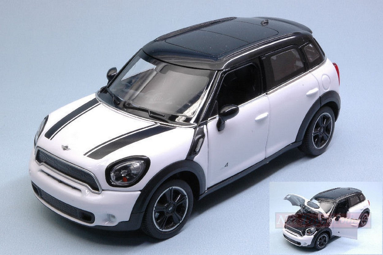 SCALE MODEL COMPATIBLE WITH MINI COOPER S COUNTRY (R60) WHITE/BLACK 1:24 RASTAR RAT56400W
