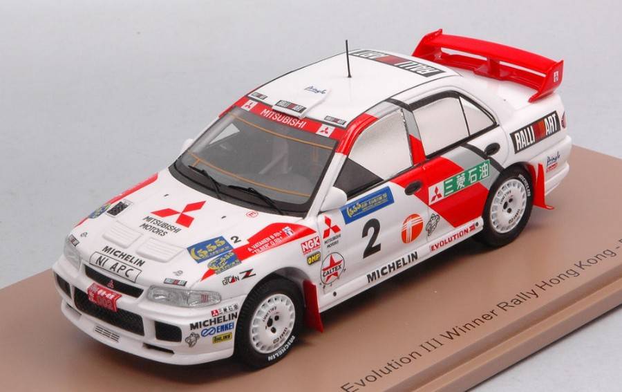 MODÈLE RÉDUIT COMPATIBLE AVEC MITSUBISHI LANCER EVO III N.2 WINNER HONG KONG 1996 A.VATANEN-TILBER SPARK MODEL S6514