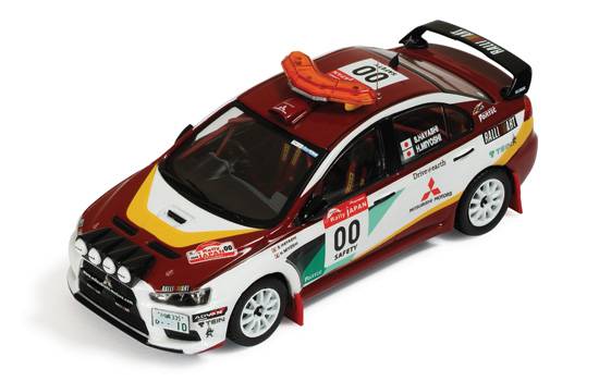 MODELLINO IN SCALA COMPATIBILE CON MITSUBISHI LANCER EVO X N.00 SAFETY CAR R.JAPAN 2008 MYOSHI-HAYASH 1:43 IXO MODEL RAM454