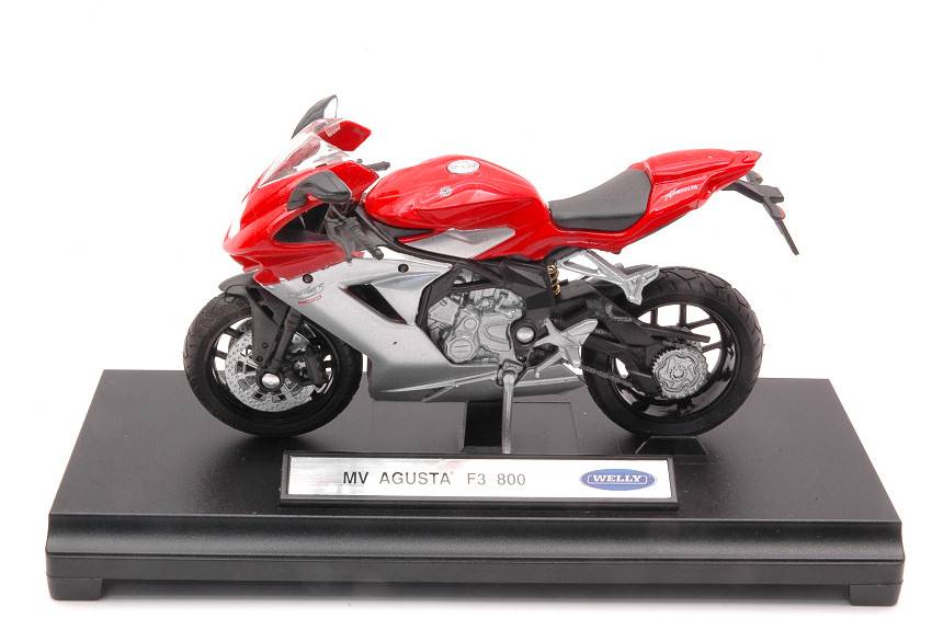 MODELLINO IN SCALA COMPATIBILE CON MV AGUSTA F3 800 1:18 WELLY WE12839 DIE CAST