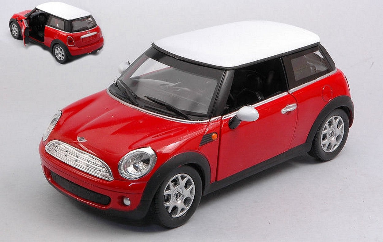 SCALE MODEL COMPATIBLE WITH NEW MINI COOPER 2002 RED 1:24 NEW RAY NY71023R