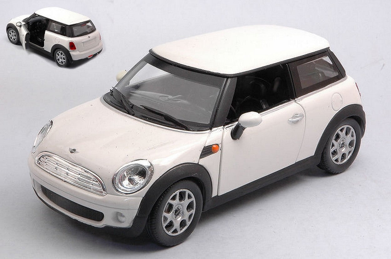 SCALE MODEL COMPATIBLE WITH NEW MINI COOPER 2002 WHITE 1:24 NEW RAY NY71023W