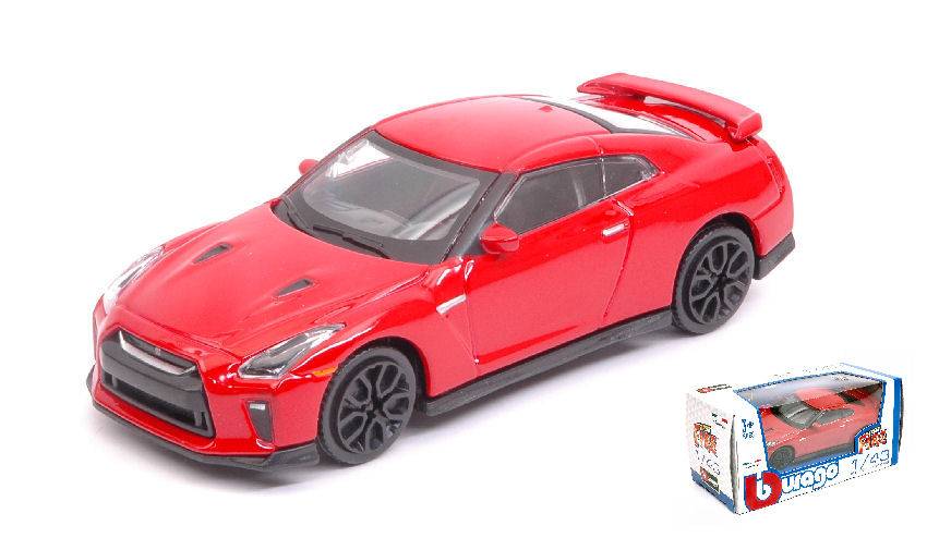MODELLINO IN SCALA COMPATIBILE CON NISSAN GT-R 2017 RED 1:43 BURAGO BU30135R