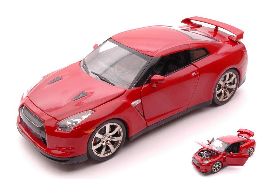SCALE MODEL COMPATIBLE WITH NISSAN GT-R/GT 2009 RED 1:24 JADA TOYS JADA96811R