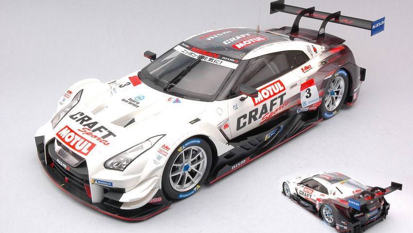 SCALE MODEL COMPATIBLE WITH NISSAN GT-R N.3 SUPER GT500 2018 S.MOTOYAMA-K.CHIYO 1:18 EBBRO EB81127